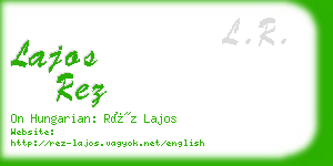 lajos rez business card